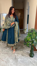 COTTON ANARKALI WITH PLAZO