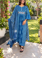 Cotton A Line SUIT INDIGO
