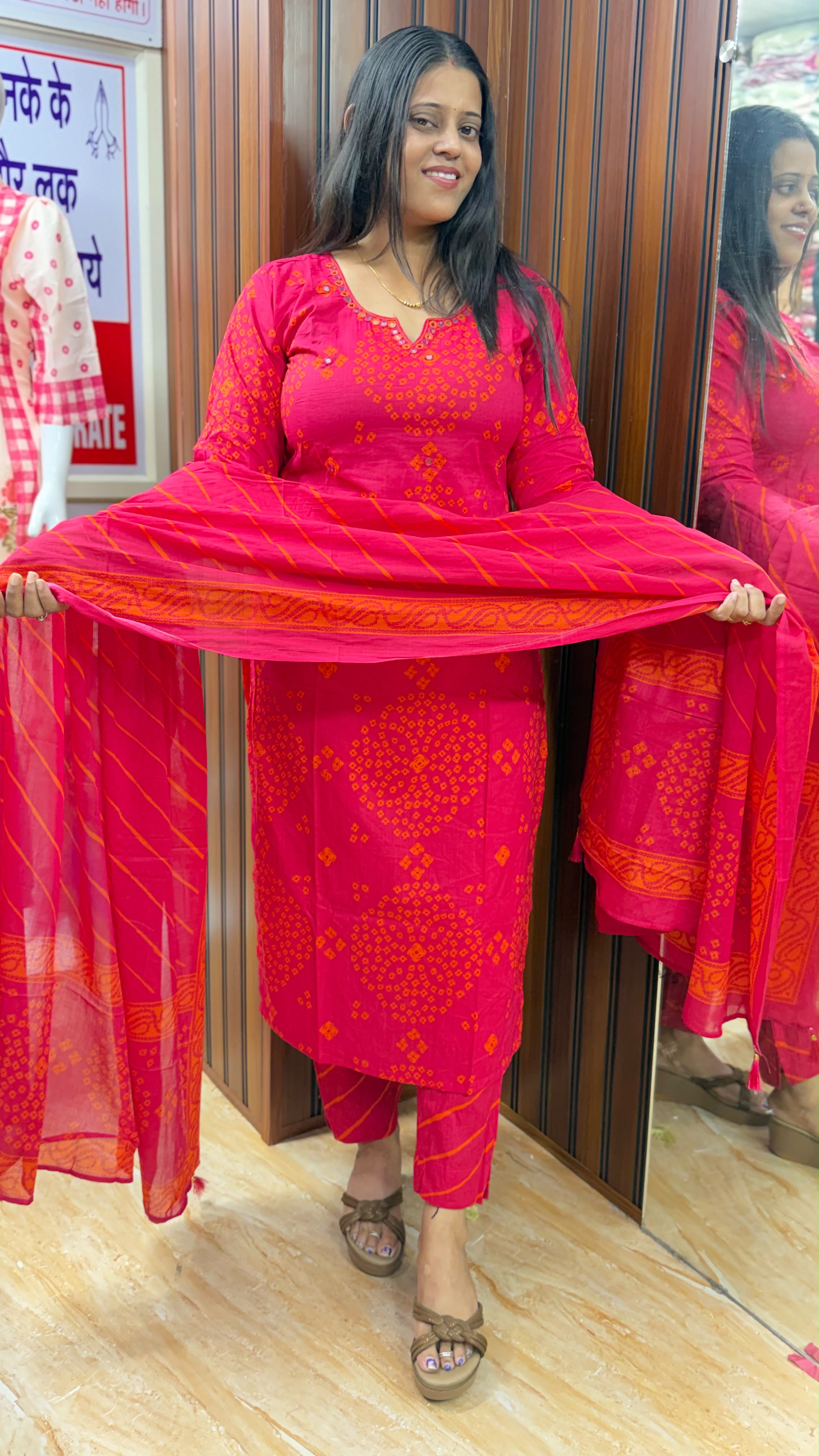 Pure Cotton Bandhani : PCC012