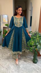 COTTON ANARKALI WITH PLAZO