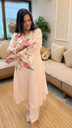 BEAUTIFUL MAL CHANDERI HAND WORK SUIT : PC11