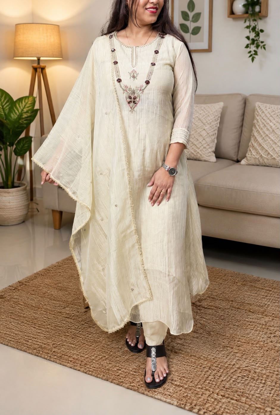 ELEGANT NECKLESS SUIT